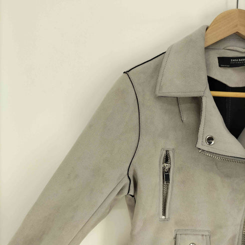 ザラ ZARA スエード ダブル ライダース  ジャケット レディース import:M
